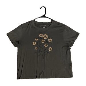 American Eagle Cropped Graphic T Shirt